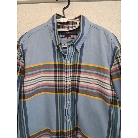 Ralph Lauren Shirt Indian Madras Plaid Mens XL Long Sleeve Multicolor - Picture 3 of 6